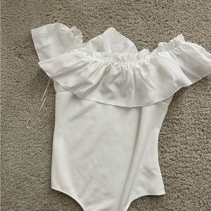 Bodysuit with ruffles